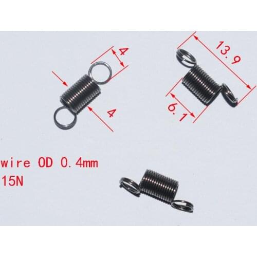 Double Ear tension Spring, Technology Production Parts 0.4*4*6.1*15N