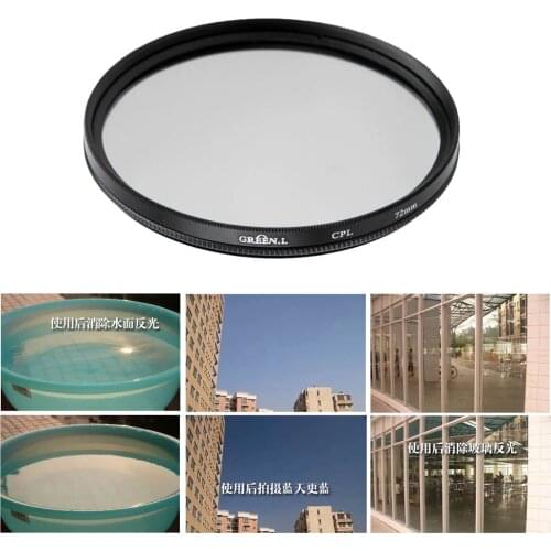 DSLR Camera Lens Filter CPL Polarizer Filter 37mm 40.5mm 43mm 46mm 49mm 52mm 55mm 58mm 62mm 67mm 72mm 77mm 82mm