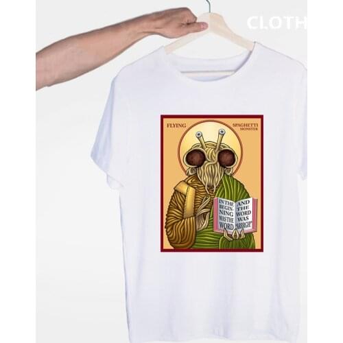 FSM Flying Spaghetti Monster T-shirt Summer Casual O-Neck Short Sleeve Funny Tshirt