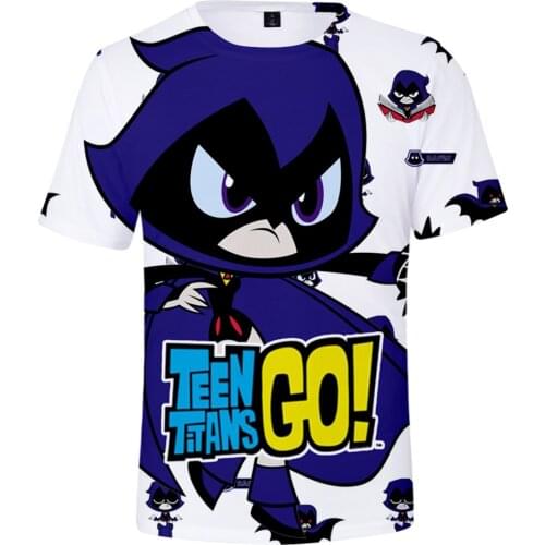 Anime Teen Titans Go 3D Print Spring Summer Preppy Men/Women Street Clothes T-shirt Streetwear Kawaii Streetwear Style Tshirt