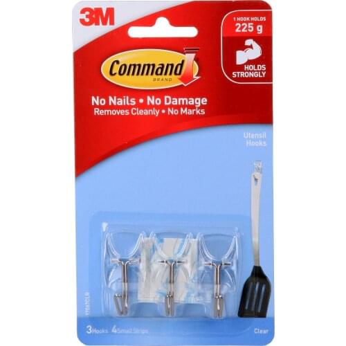 3M Command Clear Small Wire Hooks clear coat hook wire hanging hook clear plastic hooks Holds strongly and removes cleanly