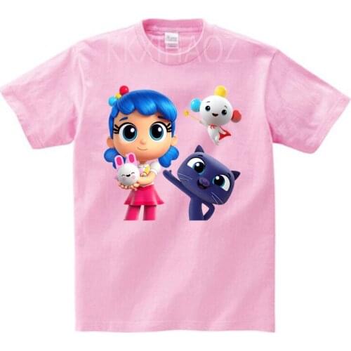 Fashion Cute Rainbow Kingdom Girl T Shirt Children Cartoon Print Kids T Shirt Harajuku Korean Design Round Neck Baby Boy T Shirt