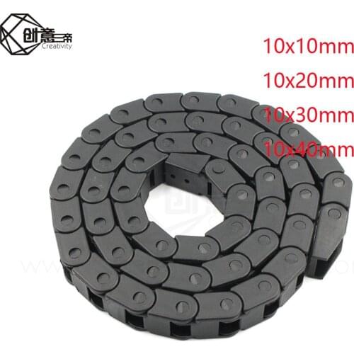 Bridge Cable Chain 10 X20/30/40 mm 1 Meter Cable Drag Chain Wire Carrier with End Connectors for CNC Router Machine