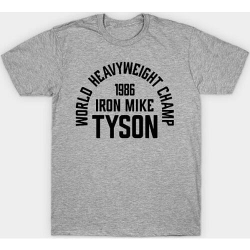 Iron Mike Tyson Boxing Custom Design Mens T Shirt World Heavyweight Champ 1986