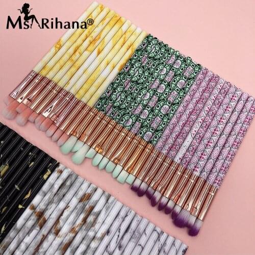 10Pcs Makeup Brushes Tool Sets Cosmetic Powder Eye Shadow Foundation Blush Blending Professional Beauty Lip Eyeliner Maquiagem