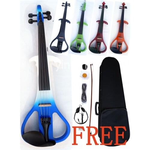New 4/4 Electric Violin Woderful SOund Solid Wood Ebony Part Yinfente Fiddle
