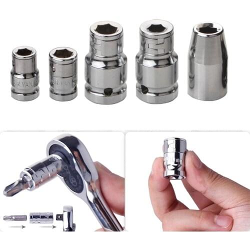 1/4" Square Drive To 1/4" Hex Shank Socket Bits Converter Quick Release Screwdriver Holder Impact Socket Conversion Adapter Tool