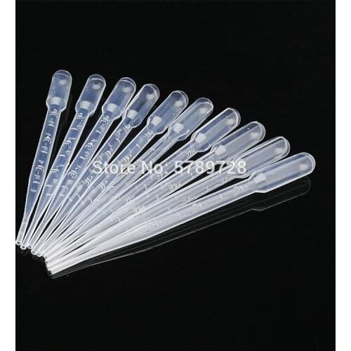3ml Plastic Clear 100pcs 200pcs 300pcs 500pcs 1000pcs Lab Graduated Dropper Transparent Transfering Pasteur Pipettes