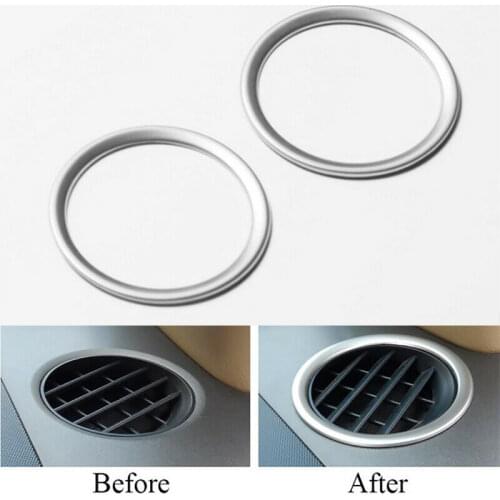 Fit for Honda CRV CR-V 2007-2011 Silver Steel Dashboard L&R Air Outlet Vent Trim