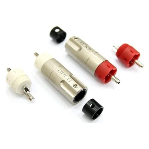 Signal RCA plug Nickel-free gold plated, silver plated, rhodium plated, sterling silver 4pcs