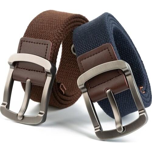 New Belts for Men Designer Mens Belts 3.8cm Width Canvas Belt for Women Men Students Korean Style Casual Belt with Pin Buckle