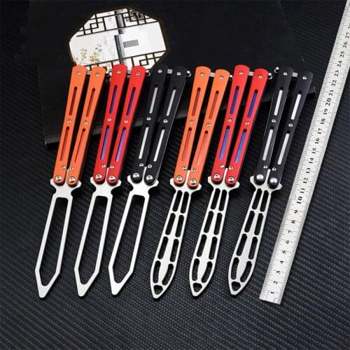 3 Colors Butterfly In Knife Trainer Knife Bearing System 440C Blade G10 Handle Camping Hunting Knife Pocket Free-swinging Tool