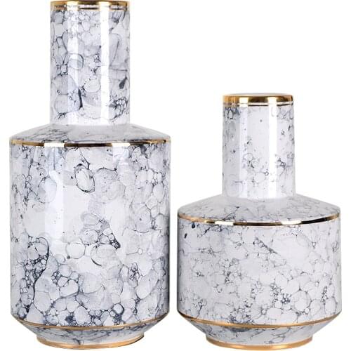 Modern Light Luxury Ceramic Vase Model Home Decoration Situation Soft Decoration Gift