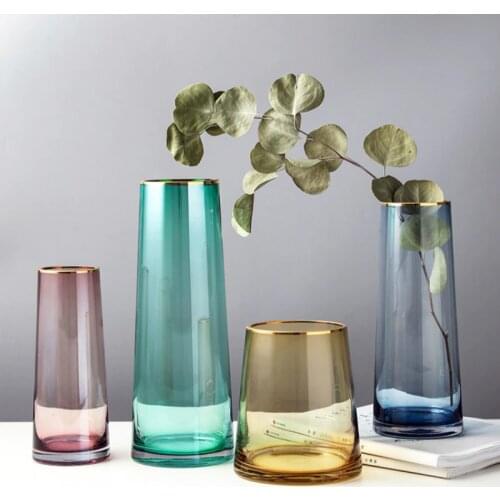 Light Luxury Phnom Penh Glass Vase Water Culture Flower Arrangement Desktop Flower Home Decoration Ornaments
