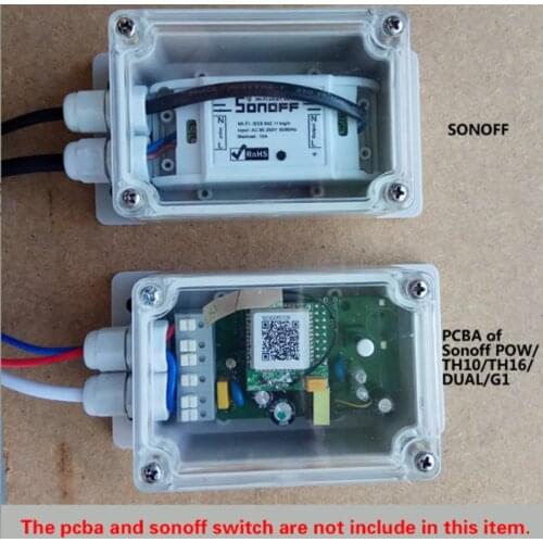 Sonoff IP66 Waterproof Junction Box Waterproof Case Water-resistant Shell Support Sonoff Basic/RF/Dual/Pow for Xmas Tree Lights