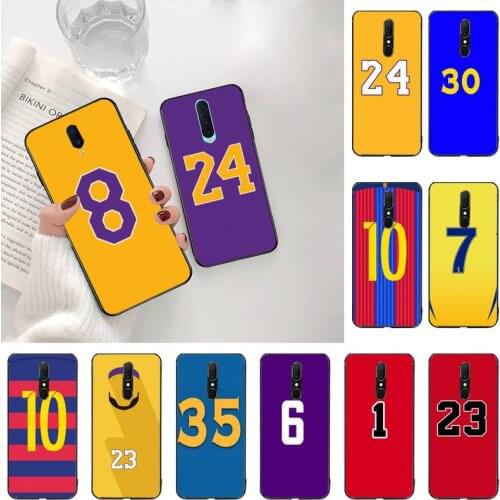 YJZFDYRM Lucky Basketball clothing Number DIY phone Case cover Shell For Oppo A5 A9 2020 Reno2 z Renoace 3pro Realme5Pro