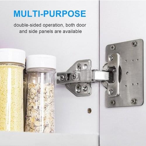 1/2/4pcs Hinge Mounting Plate with Screws Adapts to Hinge Cups of Different Sizes Easy Mount Concealed Cabinet Hinge TN88