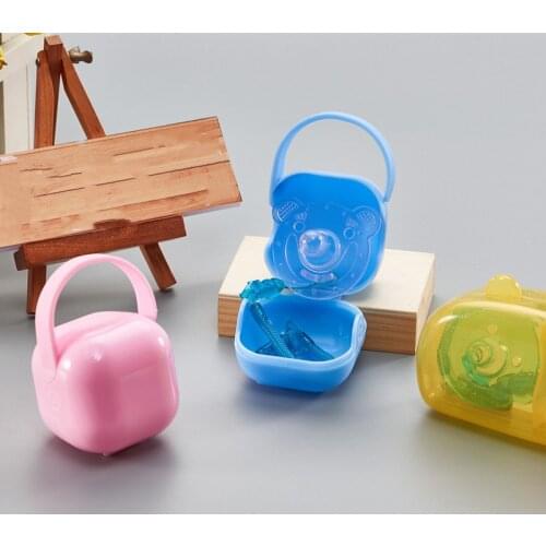 1PC Portable Baby Pacifier Nipple Cradle Case Infant Travel Storage Box Baby Soother Nipple Container Dust Handle Pacifier
