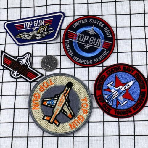 1pc Top Gun Embroidery Air Force Armband Badge Clothing Embroidered Riverdale Parches Military Patch Embroidery Clothes Patches