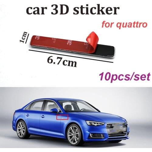 10pcs/set Rear Tail Emblem Badge Stickers for Quattro A5 A6 A7 A8 Q1 Q3 Q5 Q7 TT R8 3D Sticker Decorative Car Accessories