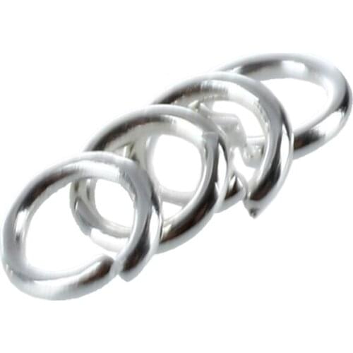 4mm 21 Gauge Open Jump Rings - Silver Plated - 100 Pcs
