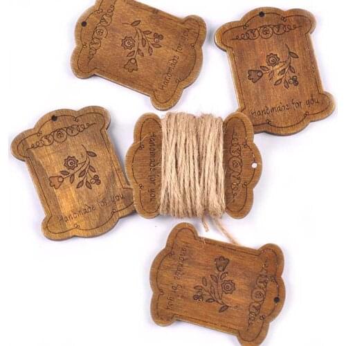 54/72/98/68mm Wooden Flat Bobbin Spools For Cord Wire Thread Card String Ribbons Flower Pattern Holder Sewing Tools