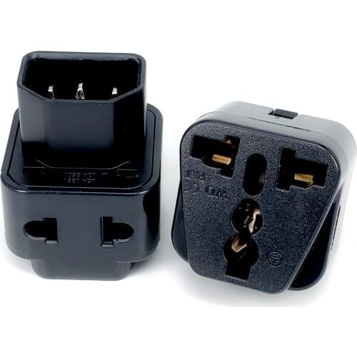 1 PC IEC 320 C14 Male Female Power Adapter PDU/UPS Universal Male AU/US/UK/EU Power Adapter Plug Converter Socket