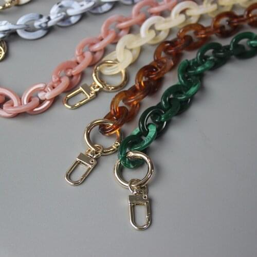 DIY Handbag Accessory Acrylic Detachable Thick Chain Chain New Woman Bag Decoration Chain Colorful Chains Bag Handle Strap