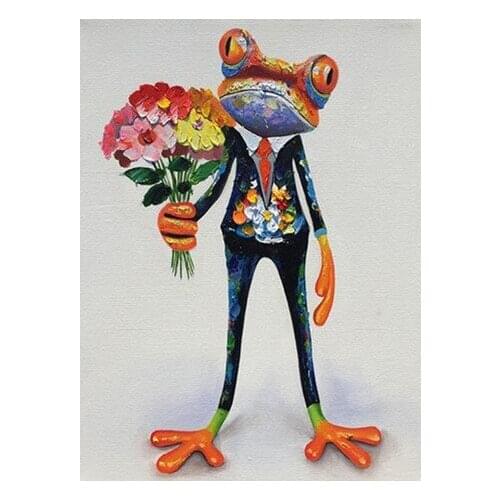 Diamond Painting Animal frog 5d Diy Mosaic Full Square Round Drill Diamant Of Rhinestone Daimond Embroidery Pictures