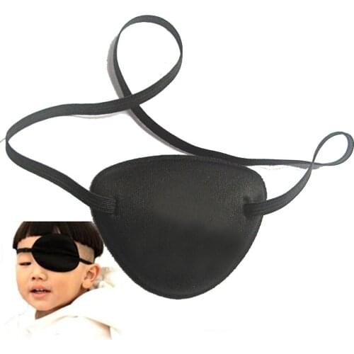 Black Medical Concave Single Eye Patch Halloween Party Pirate Eye Patch Costume Accessory Unisex Eye Patch