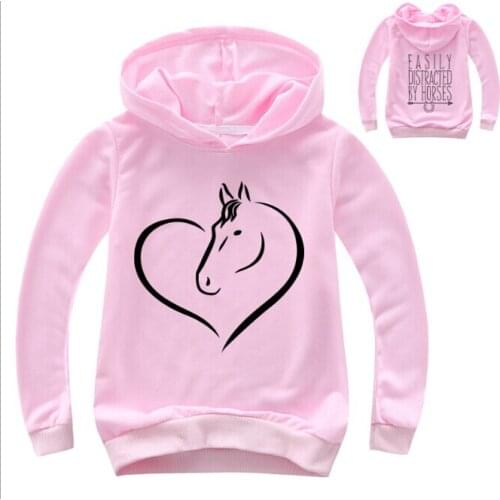 Children Clothing Horse Baby Hoodies Sweater Cartoon Sweatshirts Girls Long Sleeve Boys Tops Kids Funny Clothes Hooded T Shirt