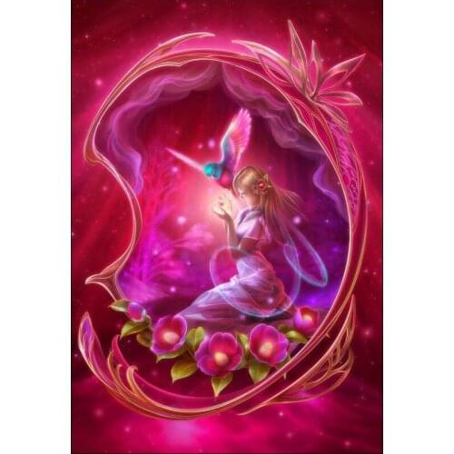 Elf and bird diamond Embroidery diy diamond painting mosaic diamant painting 3d cross stitch diamond pictures H398