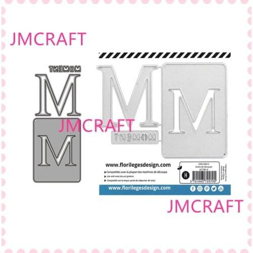 JMCRAFT 2021 Cards With English Letter M # 13 Metal Cutting Dies DIY Scrapbook Handmade Paper Craft Metal Steel Template Dies