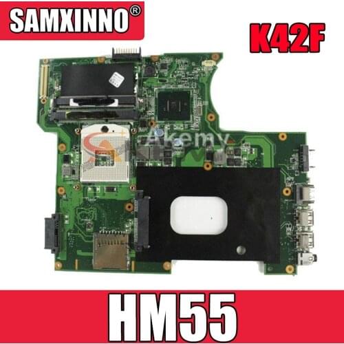 K42F Rev 2.0 GMA HD USB2.0 HM55 PGA989 DDR3 video memory main board For Asus K42F Motherboard P42F 100% fully tested