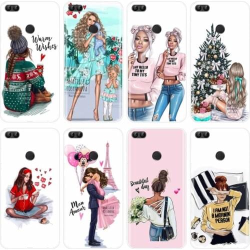 Brown Hair Baby Mom Girl Queen For Huawei P9 P10 P20 PLUS P20 P30 PRO P8 P9 P10 P20 P30 lite P smart Cover TPU Phone Case