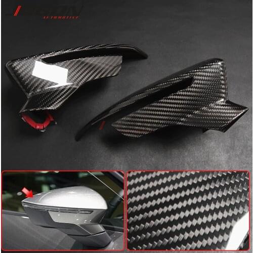 Real Carbon Fiber Mirror Cap For Seat Leon 5F MK3 2013-2020 Ibiza MK5 Arona 2017-2018 Car Side Rearview Cover Accessories Add On