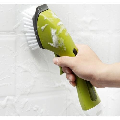 Hot Multi-function Cleaning Brushes Long Handle Dish Washing Brush Automatic Liquid Dispenser Kitchen Bathroom Cleaning Tools