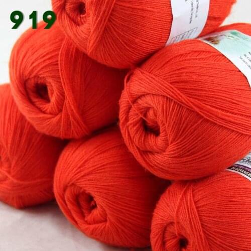 Lot of 6 Skeins Fine Lace Soft Wool Acrylic Cashmere Yarn Knittin Bramble Berry Coral 238-919-6