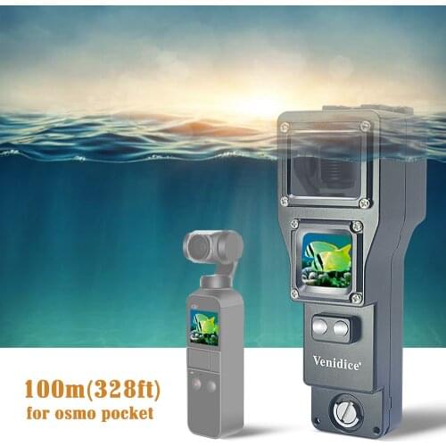 Mcoplus Aluminum alloy DJI Osmo Pocket Waterproof Diving Housing Case Supports water resistance at depths 100m/328ft