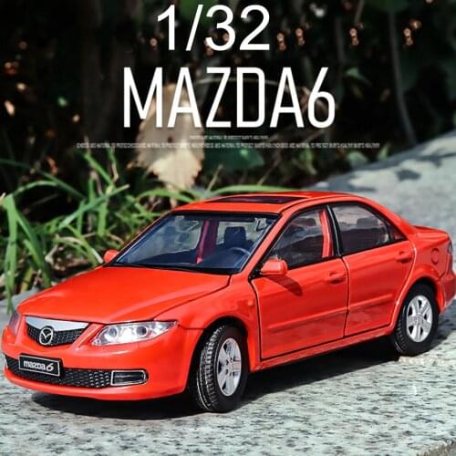 1:32 Mazda 6 Alloy Car Model Classic Japanese JDM Car With Light Steering Shock Toy Car Holiday Gift For Boys Free Shipping