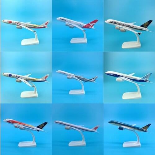 20CM 1:300 Scale A330 A380 B747 B787 Airlines Airplanes Plane Aircraft Alloy Model Toy Collective Kids Children Toys
