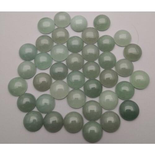 Fashion Aventurine Natural Stone round Beads 12MM charm cabochon Ring earring accessories 50Pcs good quality wholesale no hole