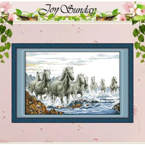 Thousands of Horses Galloping Ahead(2) Counted Cross Stitch 11 14CT Cross Stitch animals Cross-stitch Kits Embroidery Needlework
