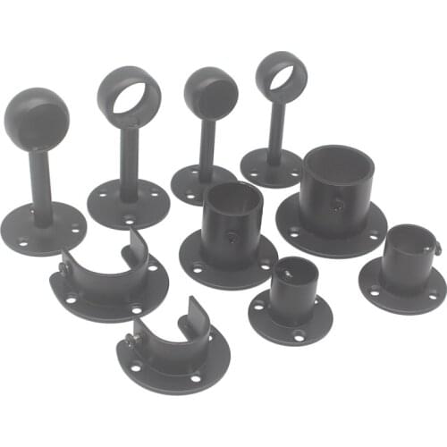 Stainless steel thickened flange seat rail seat high leg round tube seat towel tube curtain rod seat