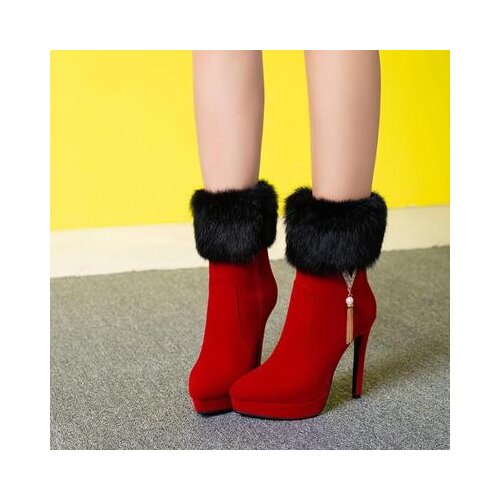 New Fashion Waterproof Platform with Narrow and Pointed Ankle Boots