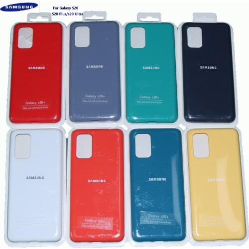 S20 Ultra Case Original Samsung Galaxy S20 Plus Silky Silicone Cover High Quality Soft-Touch Back Protective Shell S 20 with Box