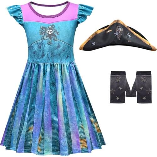 Girls Halloween Dress For Cosplay Birthday Frocks Summer Toddler Costume Kids Princess Baby Vestido Teenage Christmas Robe Fille