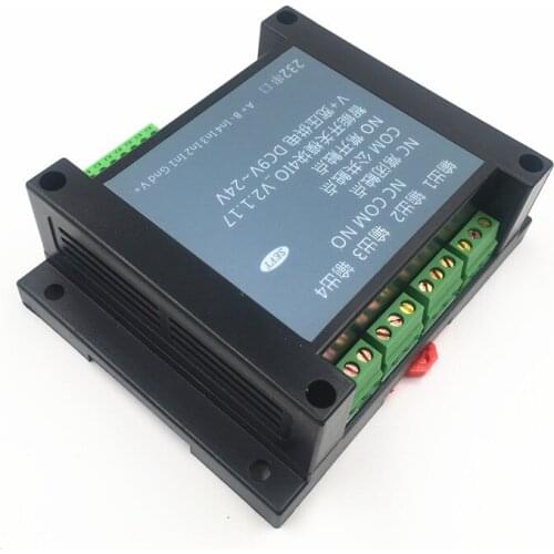 Modbus protocol for industrial class high current strong protection with 4-input-4-output relay board 232 and 485 interfaces