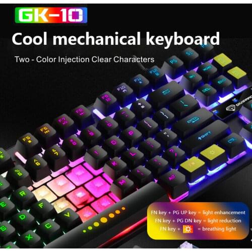 Wired 87 Keys Mechanical Gaming Keyboard RGB Rainbow Backlit for PC Gamers