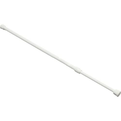 Spring Loaded Extendable Telescopic Net Voile Tension Curtain Rail Pole Rod Rods White 60*110cm